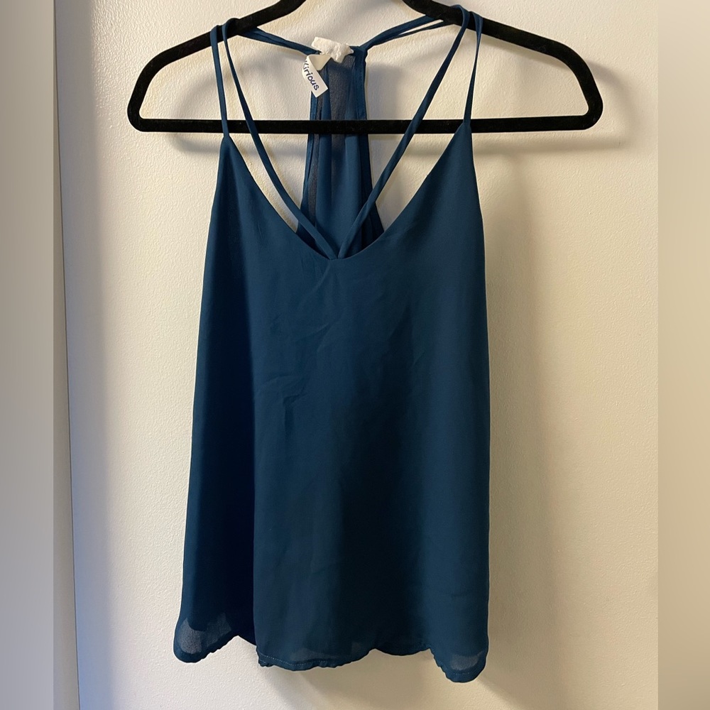 Blue Two Strap Tank